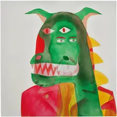 Jason Fox, Fierce Crossness, 2020, acrylic and pencil on canvas