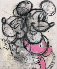 George Morton-Clark, Lost In Another Room Again, 2020, charcoal, oil pastel and spray paint on canvas