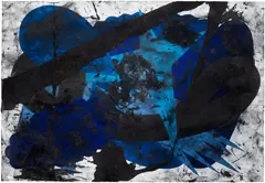 Tony Lewis, Early, 2022, graphite powder, rubber cement, pencil and coloured paper on paper
