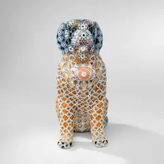 Joana Vasconcelos, Lancelot, 2011, Rafael Bordalo Pinheiro painted faience with glazed ceramics, handmade cotton crochet