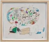 Eddie Martinez, Untitled, 2009, acrylic, ink, crayon, coloured pencil, gouache, marker pen and paper collage on paper