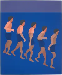 Geoff McFetridge, Entering the Horizon, 2021, acrylic on canvas