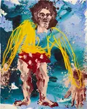 Cristina de Miguel, Baby Man, 2022, acrylic and oil stick on canvas