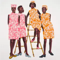Emmanuel Taku, High Ground, 2022, acrylic on canvas