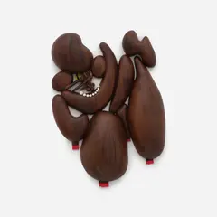 Dance For Me In The Dusk by Susumu Kamijo, 2021, polished walnut wood, glass and crystal resin, sold Sep 2026