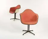 Charles and Ray Eames, Pair of La Fonda chairs with Alexander Girard upholstery