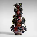 Dale Chihuly, Scarlet Lake Swirled Venetian with Flowers