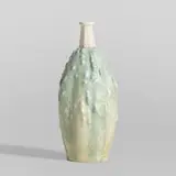 University City, Gourd vase, 1913, celadon, ivory and light blue crystalline glazed porcelain