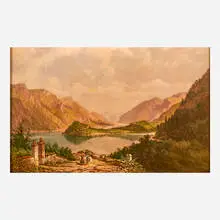 Frederick DeBourg Richards, A View of Lake Como