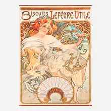 Biscuits Lefevre-Utile by Alphonse Mucha, sold Nov 2019