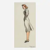 Martin Lewis, Untitled (Standing Woman)
