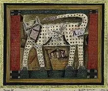 Mexican Cat by Edward John Stevens Jr., 1945, mixed media on paper, sold Jun 2003