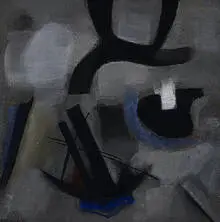 I Basti by Giuseppe Santomaso, gouache on paper, sold Jun 2003