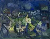 Yuli Blumberg, Blue Night, 1958, 1958, oil in canvas