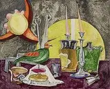 Angelo Pinto, Still Life, 1966, watercolor on paperboard