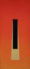 Concentrative Areas-Active, Mystic, Passive (triptych) by Jan Berdyszak, 1975, acrylic on canvas mounted on wood, sold Jun 2003