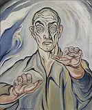 Alice Stallknecht, Christ Stilling the Waves, 1948, oil on canvas
