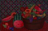 Nona Owens, Still Life with Watermelon, 1951, oil on canvas
