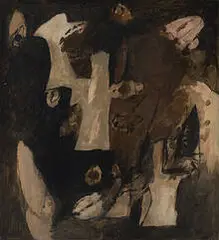 untitled by Emil Bisttram, 1962-1964, oil on linen, sold Jun 2003