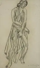 Isadora Duncan by Abraham Walkowitz, 1917, charcoal, pencil on paper, sold Jun 2003