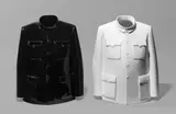 Jianguo Sui, Legacy Mantle (Black and White) / Legacy Mantle (Black), Um 2005, 2 Skulpturen, Fiberglas