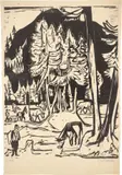 Ernst Ludwig Kirchner, Herbstlandschaft, 1924, Holzschnitt auf Japanbütten