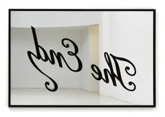Kris Martin, The End, 2006, Klebefolie auf Spiegel mit Holzrahmen