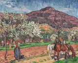 Maria Caspar-Filser, Landschaft (Auf der Balinger Alb), 1912, Öl auf Leinwand