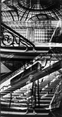 Otto Steinert, Grand Palais 1“ / „Grand Palais 2“. 1955 und 1956, 2 Silbergelatineabzüge. Photomontagen, davon 1 Negativabzug