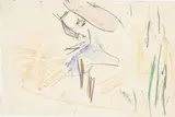 Tänzerin by Ernst Ludwig Kirchner, Um 1910, Farbige Kreiden über Bleistift auf Papier (aus einem Skizzenblock), sold Dec 2021