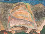 Gerhard Altenbourg, Der Schoß der Berge, 1968, Aquarell, chinesische Tusche, Kreide und Bleistift auf Bütten