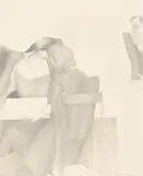 Horst Janssen, Der schöne Zugucker, 1966, Bleistift auf festem Papier