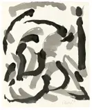 Ohne Titel (Archäologie des Reisens) by Günther Uecker, 1997, Aquarell auf Bütten, sold Dec 2020