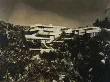 Luckhaus Studio, Lovell Health House by Richard Neutra, Mounted to board