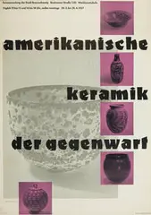 Gerhard Böhm, Amerikanische Keramik Der Gegenwart, 1957, Exhibition poster