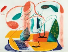 Table Flowable by David Hockney, 1991, Lithograph, sold Oct 2007