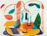 David Hockney, Table Flowable, 1991, Lithograph