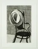 David Hockney, Untitled (Hat on Chair), 1998, Drypoint