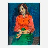 Raphael Soyer, Seated Woman in a Red Blouse