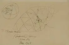 Buckminster Fuller, drawings, set of five, 1963, pencil on paper