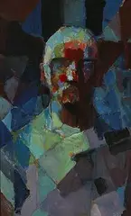 Earl Kerkam, Self-portrait #2, 1955, oil on board
