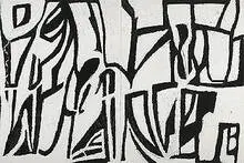 untitled (diptych) by Melissa Meyer, 1989, oil stick on paper, sold Jun 2003