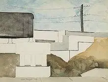 Ralston Crawford, Study for 'Maitland Bridge', 1939, watercolor on paper