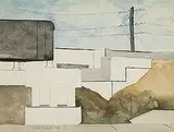 Ralston Crawford, Study for 'Maitland Bridge', 1939, watercolor on paper