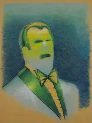 Ed Paschke, untitled, 1978, pastel on paper