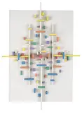 Eli Bornstein, Structurist Relief No. 1-1, 1965, oil on wood