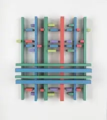 Eli Bornstein, Structurist Relief, 1960s, lacquered wood