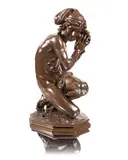 Jean-Baptiste Carpeaux, bronze figure of Le Jeune pêcheur à la coauille (Neapolitan Fisher Boy), bronze