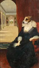 Thierry Poncelet, Jack Russell, oil on panel