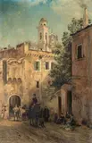Edmé-Émile Laborne, San Remo, oil on canvas